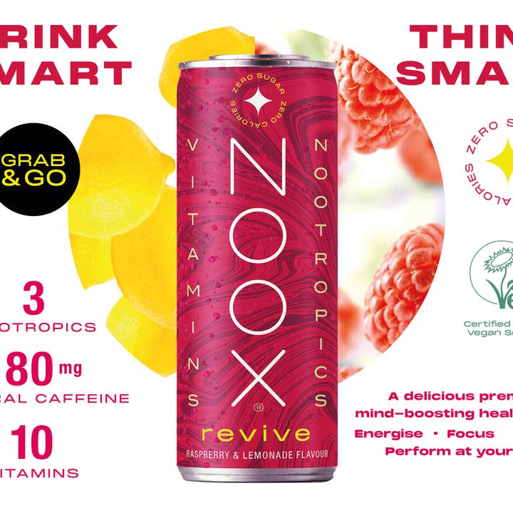 NOOX Power - Wholesale Sports/Energy Drink - NOOX REVIVE RASPBERRY & LEMONADE -Case of 12