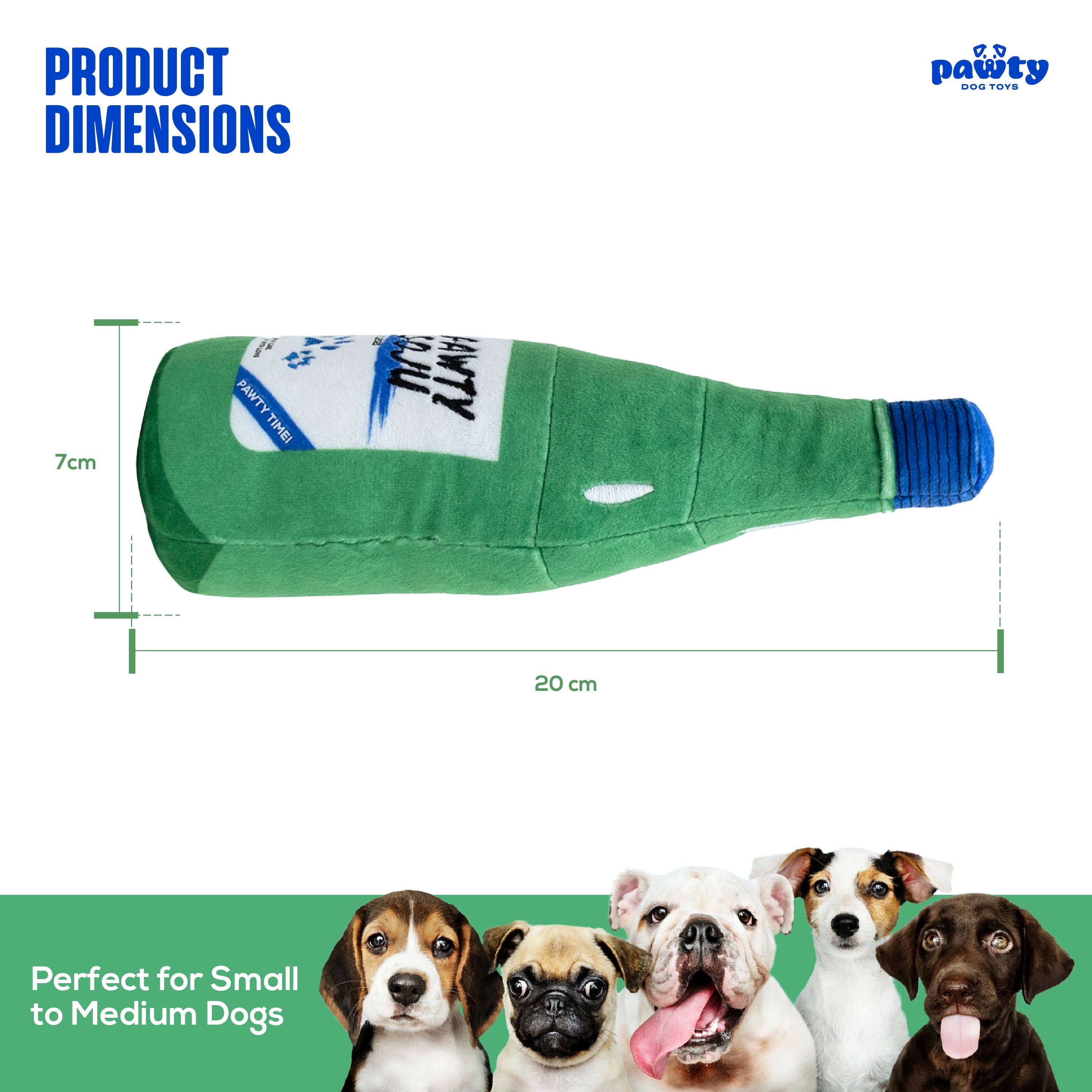 PAWTY Dog Toys - Wholesale Pet Plush Toy - Dog - Korean Soju Bottle Parody Plush Dog Toy4