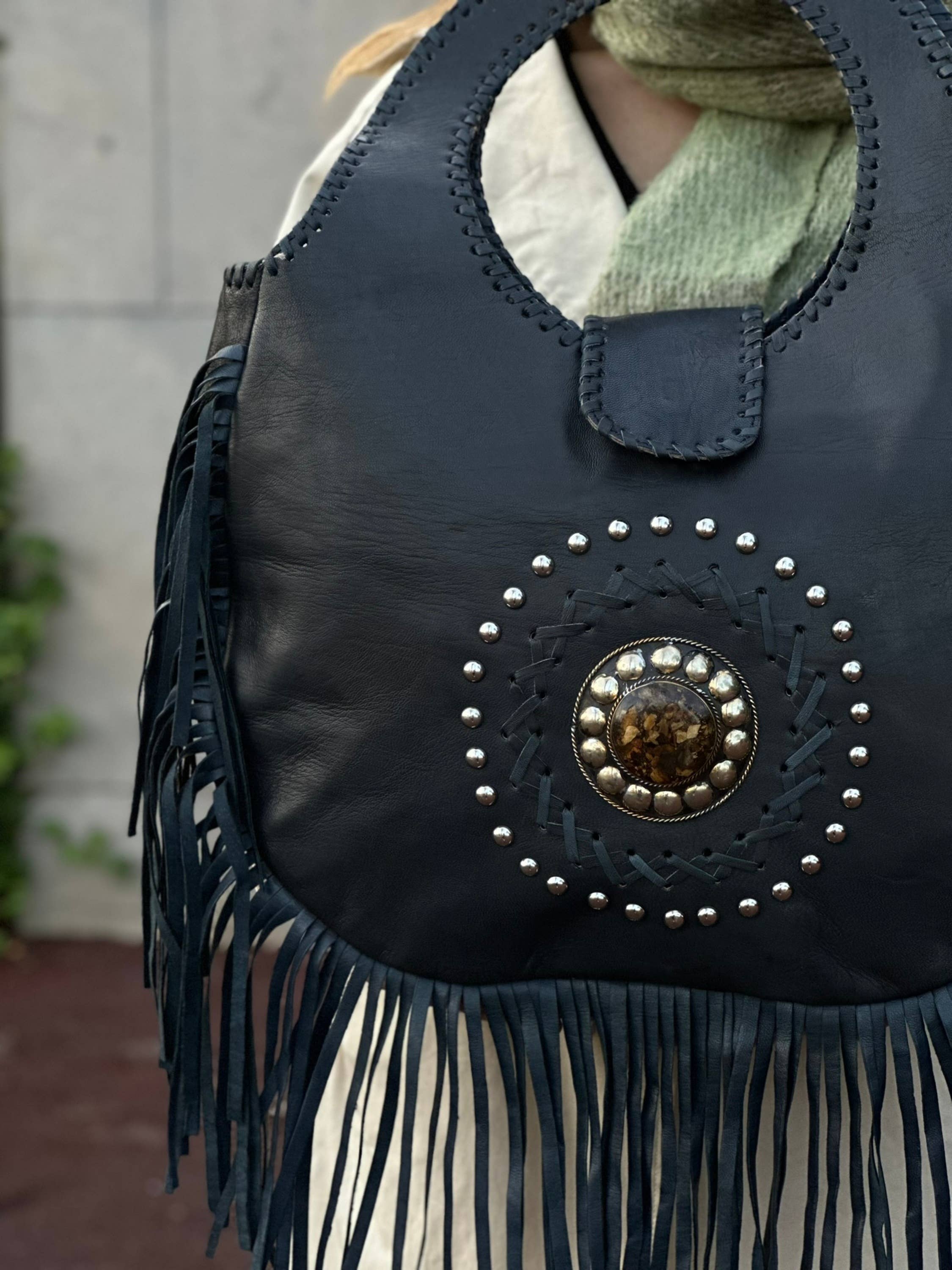 Berberwoolrug - Vendita all'ingrosso Tracolla - Donna - Borsa Gypsy in pelle morbida fatta a mano | Borsa Bohemian Fringe6