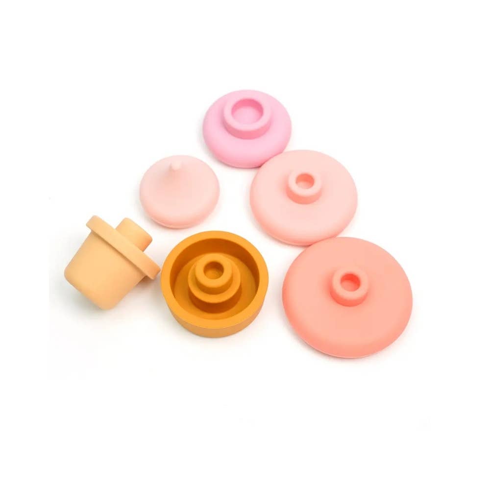 PETIKIDS - Wholesale Stacking Rings Game - Baby - Montessori Educational Toy - Stackable Silicone Ice Cream7
