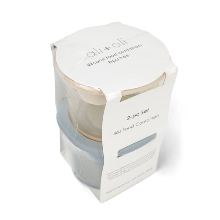 Ali+Oli - Wholesale Food Storage Container - Ali+Oli Silicone Food Containers (4oz) 2-pack (Sky-Khaki)1
