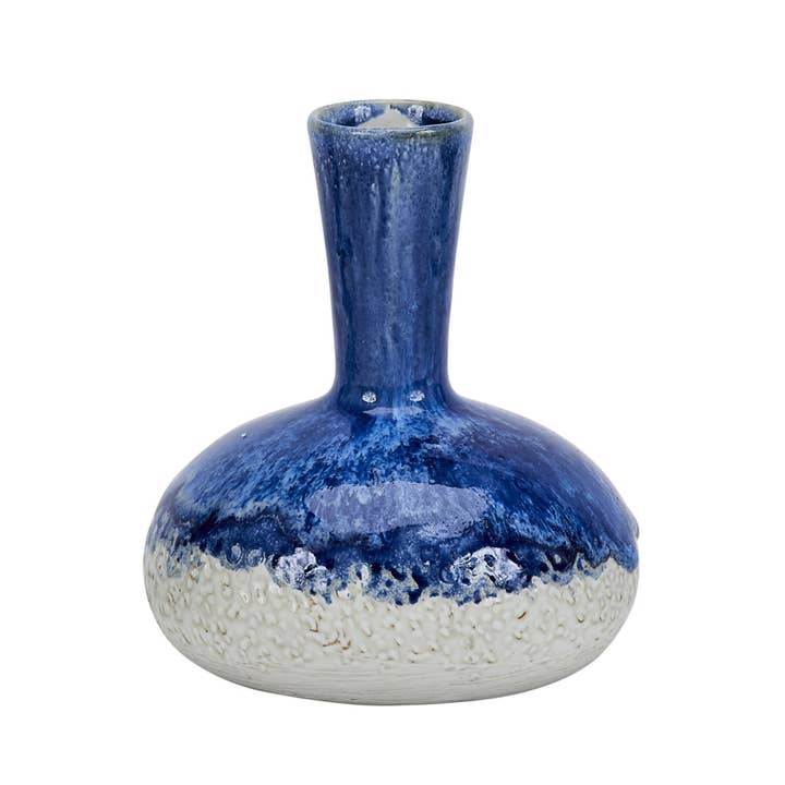 Vaso in ceramica tailandese blu spiaggia fatto a mano per la vendita all'ingrosso da parte di Continental Home