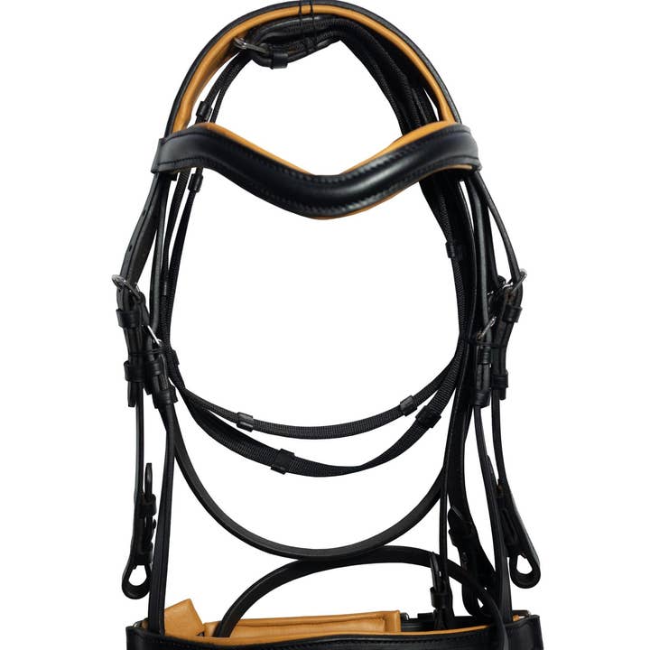 Lederzaum mit gelben Elementen für den Großhandel von Pro Classic Global