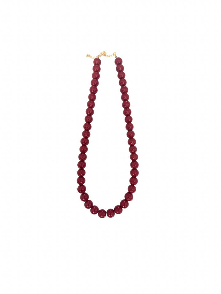 The Colette Necklace- Maroon for wholesale by Coco's Beads and Co