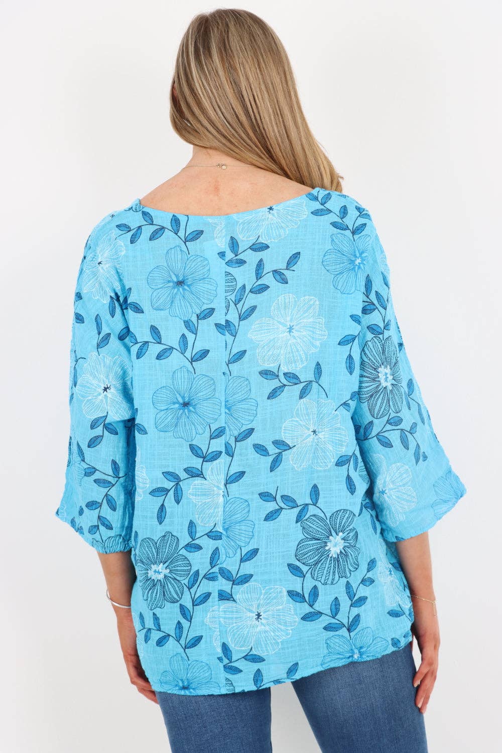 Miss Bold – Engroshandel Tunika - Dame – Italiensk bomuldsoverdel med blomsterprint47