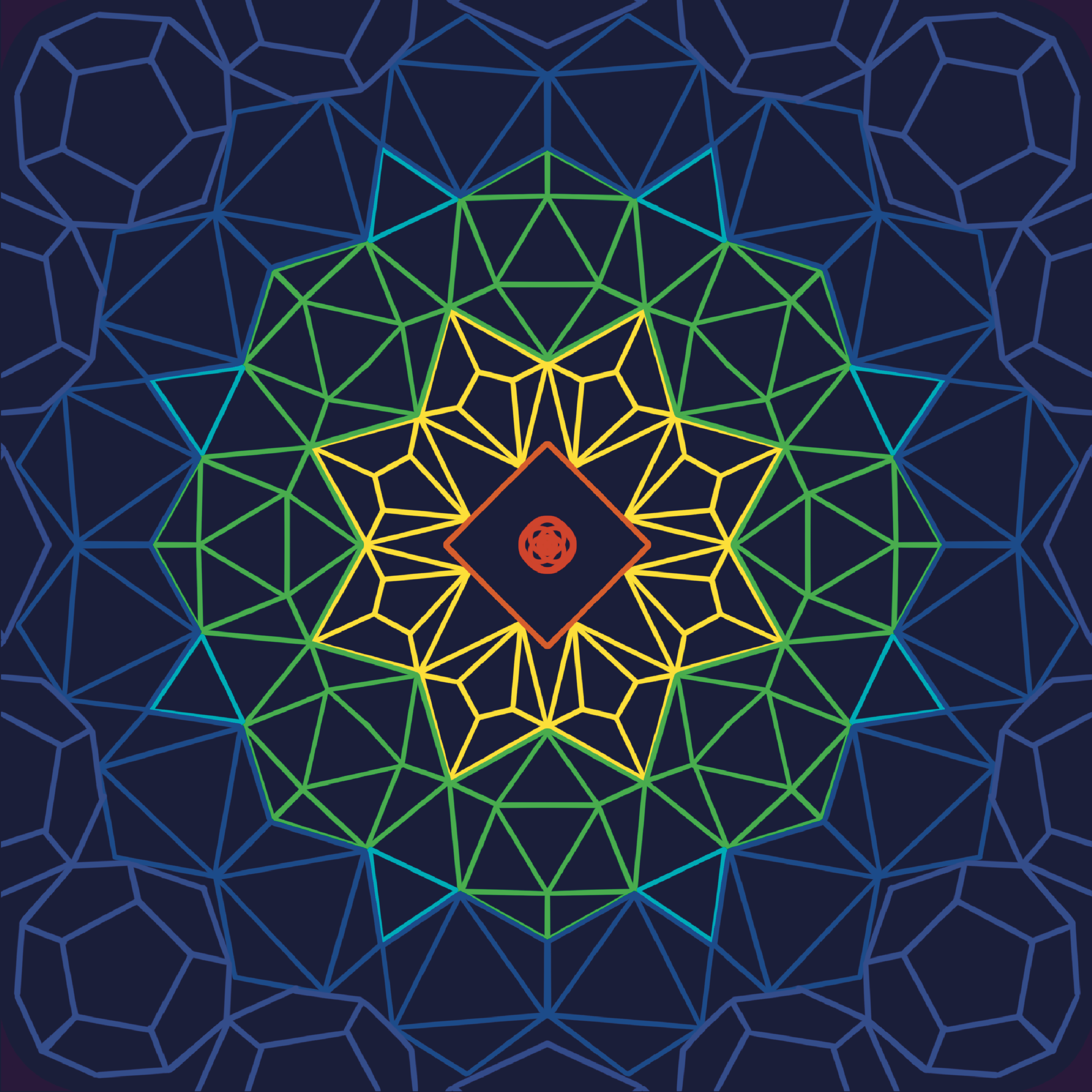 Taylor Stonebarger Creations - Wholesale Art Print - Dice Kaleidoscope 12x12in2