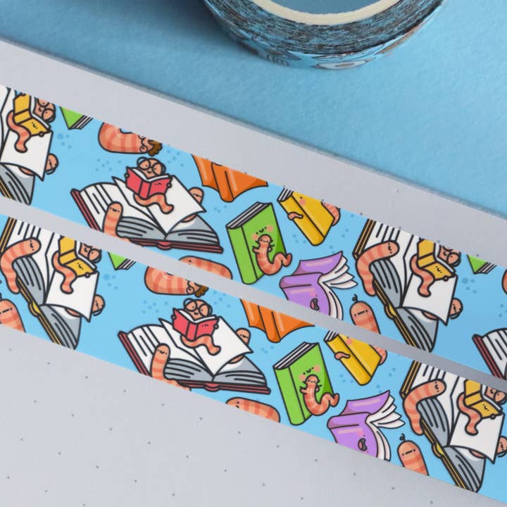 Bookworm Washi Tape for wholesale by Toastedink