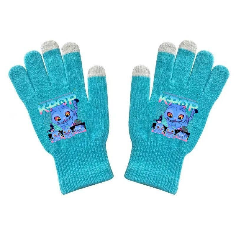 Little Trendy - Vente Gants – femme - Gants tricotés imprimés inspirés de la K-pop KDH pour écran tactile3