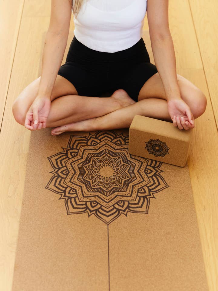 Cork Yoga Mat for wholesale by The Conscious Store