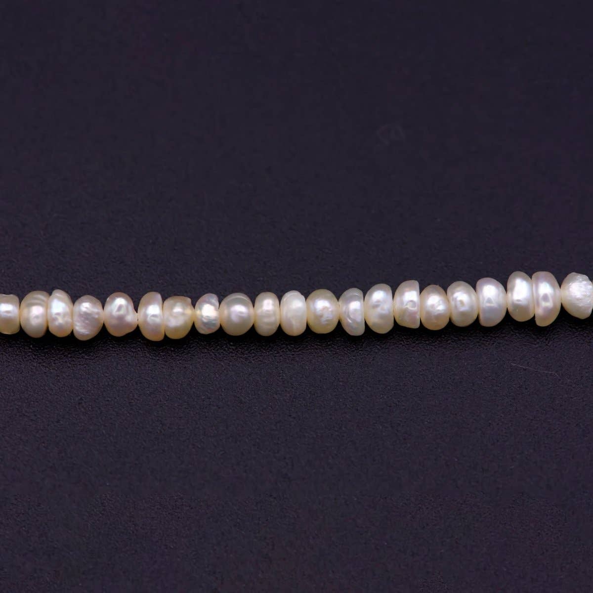 Aim Eternal - Vendita all'ingrosso Perline - Perle d'acqua dolce di patate bianche da 2,9 mm-3,8 mm, perle di semi, perle di piccole dimensioni, filo di perle genuine per la fornitura di creazione di gioielli | Prezzi di liquidazione WA-5701