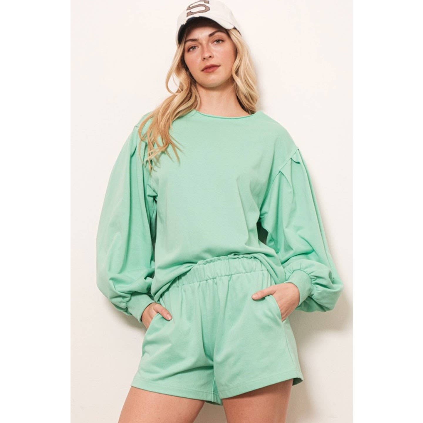 LIME N CHILI – wholesale Top & short set (NOT loungewear) – Women’s – French Terry Sweatshirt and Shorts Set11