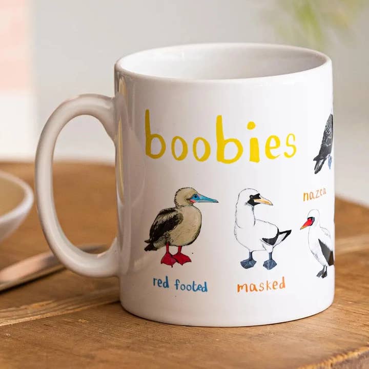 Boobies Bird Pun Fowl Language koffie- of theemok voor wholesale door Fly Paper Products