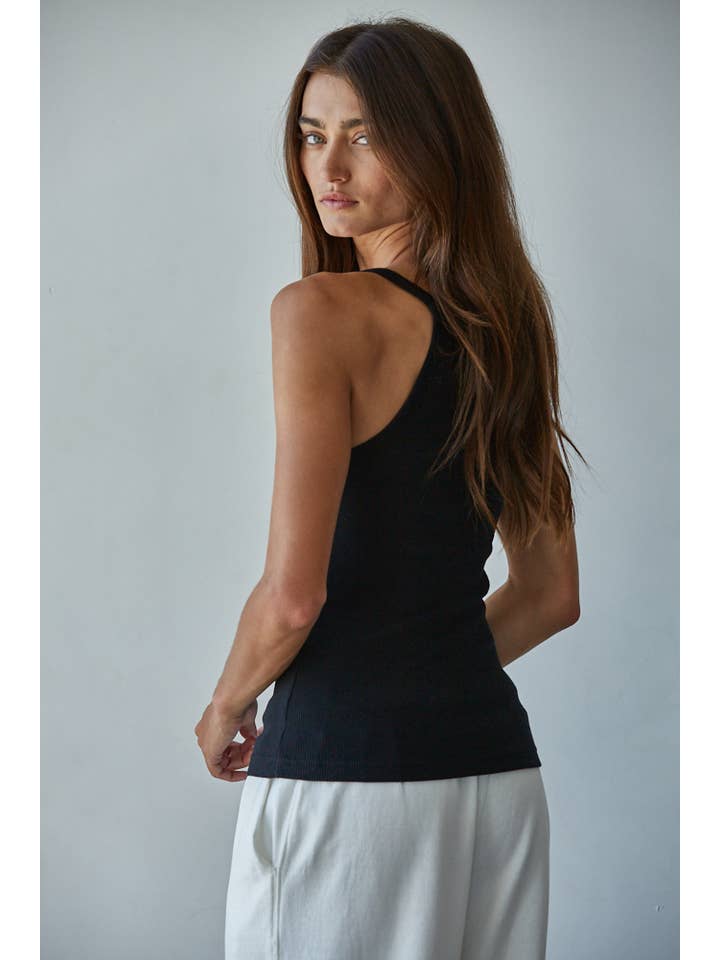 By Together - Wholesale Tank top – Women′s - L8750 | Knit Cotton Ribbed Round Neck Sleeveless Tank Top6