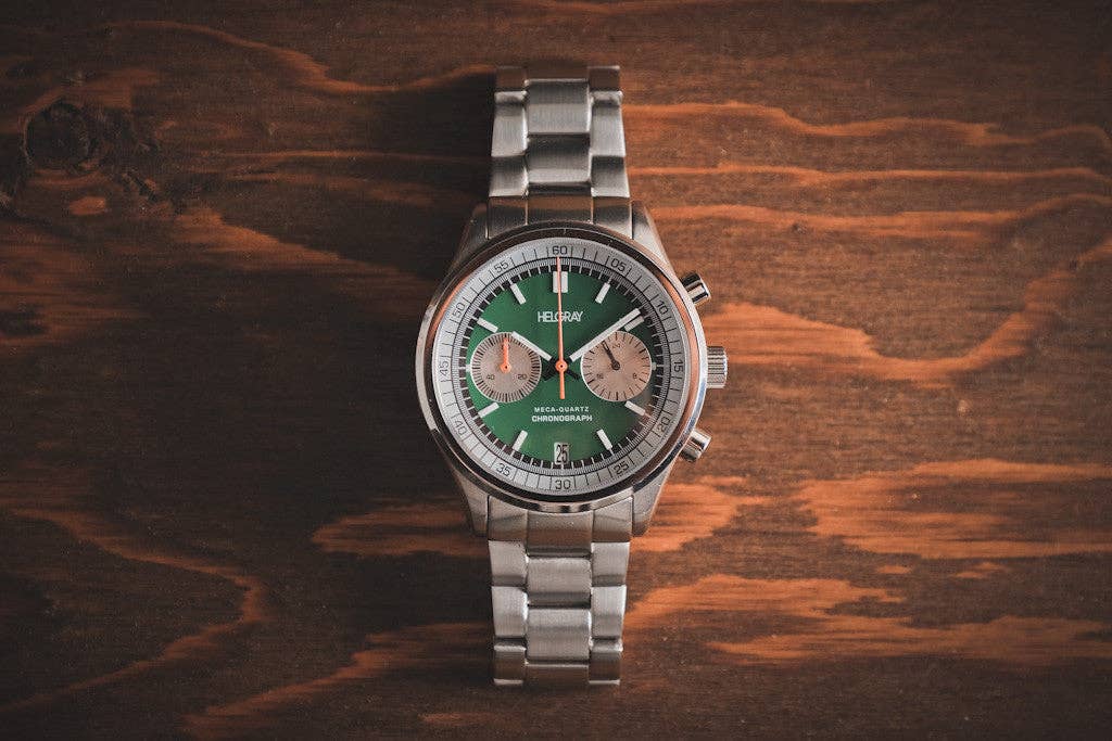 Helgray Watches - Wholesale Wrist Watch - Men's - Silverstone Green5