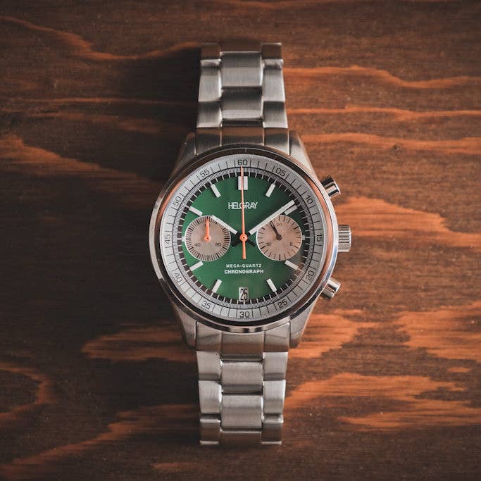 Helgray Watches - Wholesale Wrist Watch - Men's - Silverstone Green5