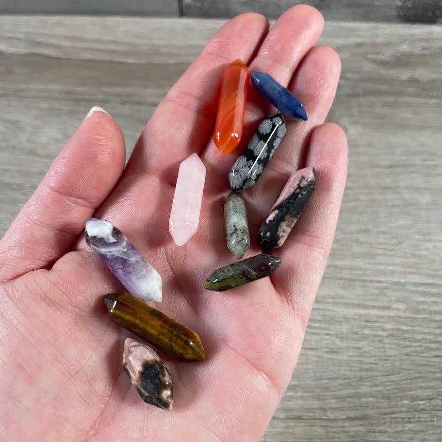 Keystone Crystals - Wholesale Spiritual Stone/Crystal - Small Gemstone Double Terminated Carved Crystal Wands17