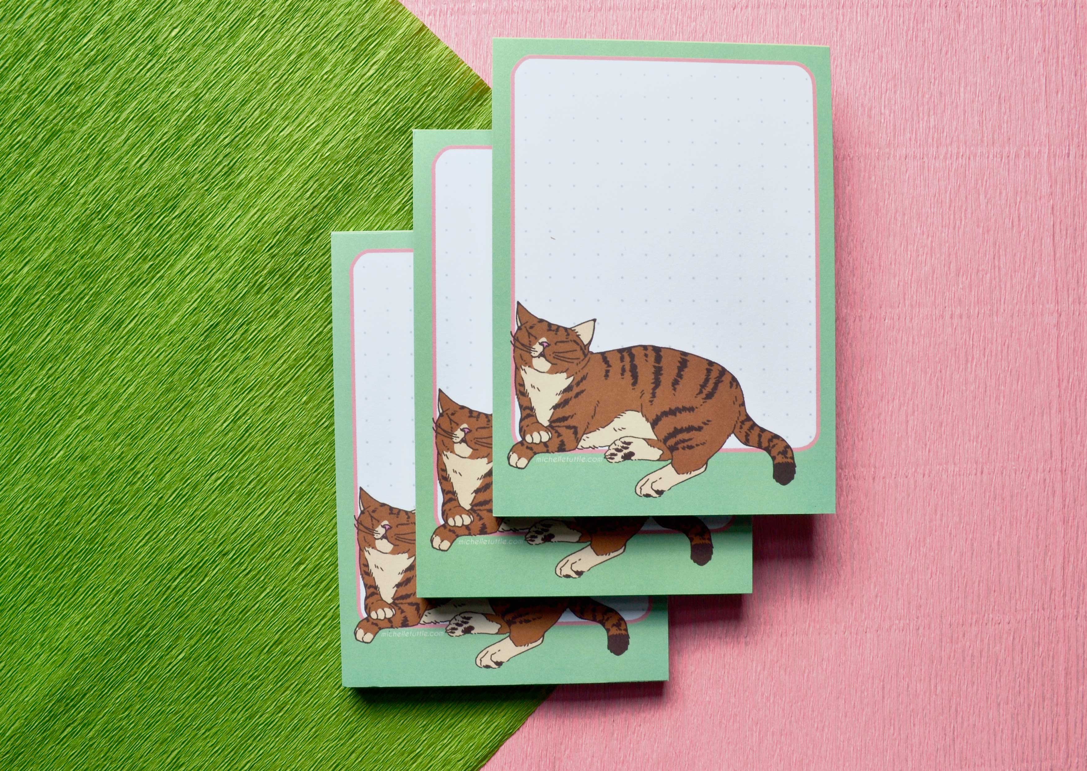 Michelle Tuttle Studio - Wholesale Notepad - Toulouse Notepad //4” x 5.5” Dotted Notepad - 50 Tearaway Pages with Board Backing1