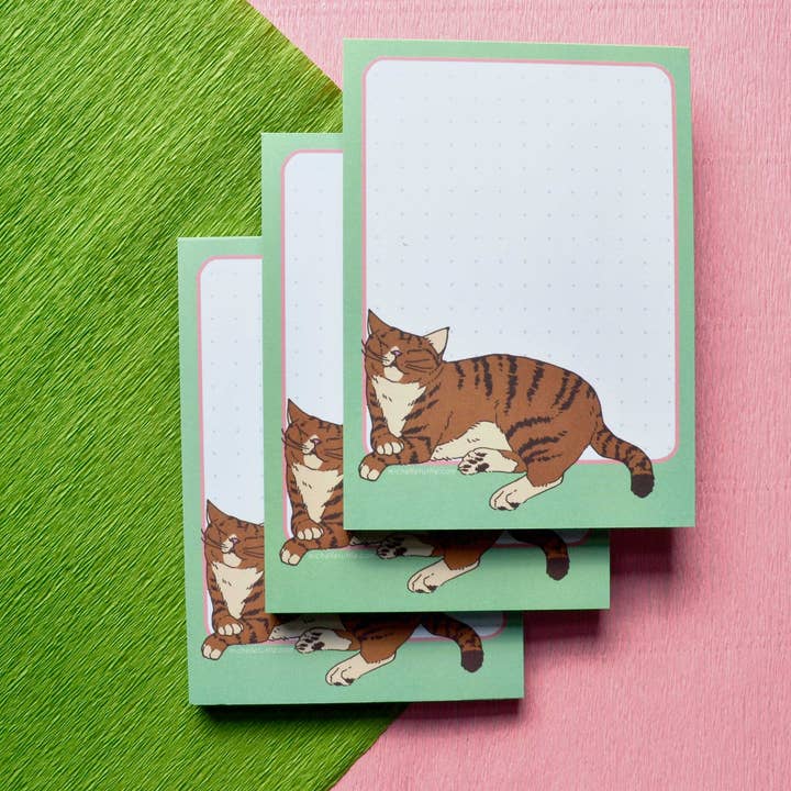 Michelle Tuttle Studio - Wholesale Notepad - Toulouse Notepad //4” x 5.5” Dotted Notepad - 50 Tearaway Pages with Board Backing1