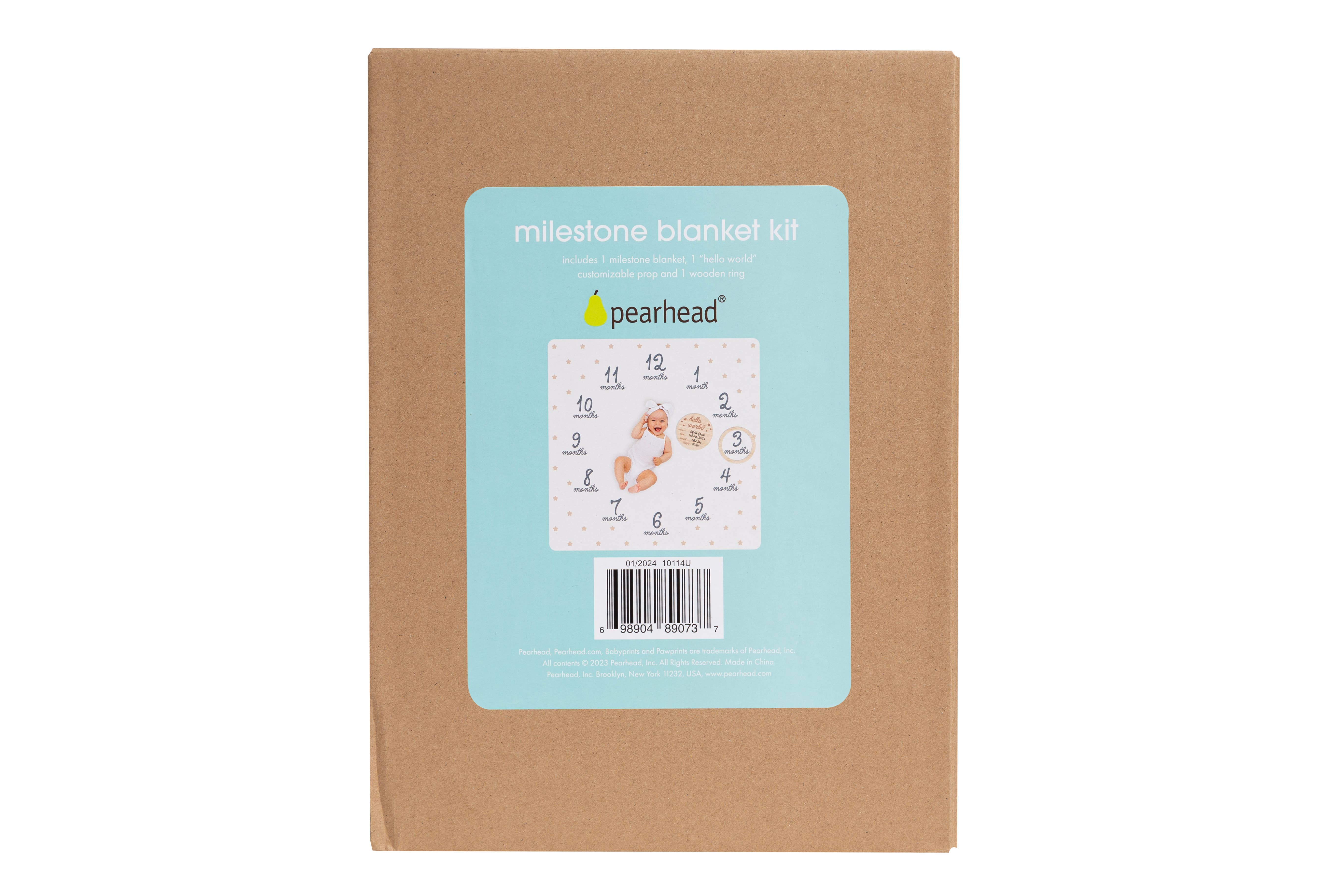 Pearhead - Wholesale Milestone Blanket - Kids & Baby - Hello World Milestone Blanket & Prop11