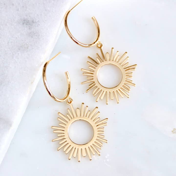 Mesa Blue - Wholesale Hoop Earrings - Sun Hoop Earrings