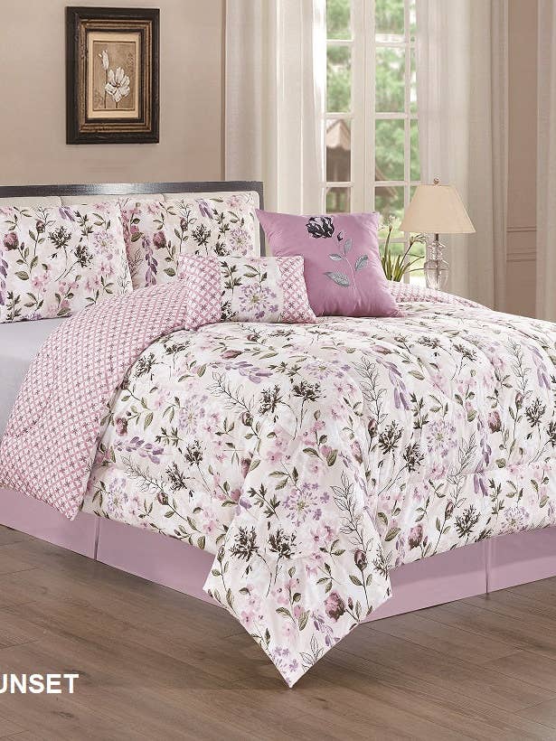 PARURE DE LIT IMPRIMÉE 5 PIÈCES pour la vente par Jenin Home Furnishing Inc