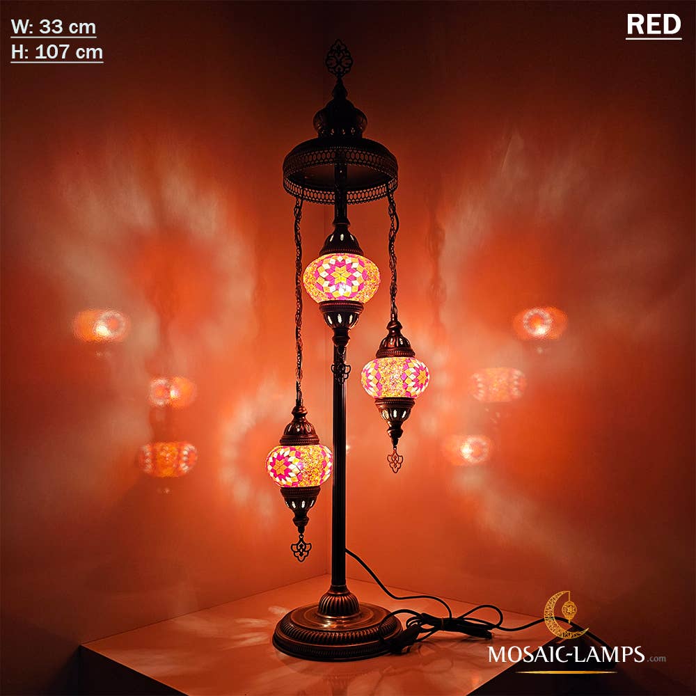 Mosaic Lamps - Wholesale Floor Lamp - 3 Globe Medium Ball Floor Lamps, Turkish Moroccan Ottoman22