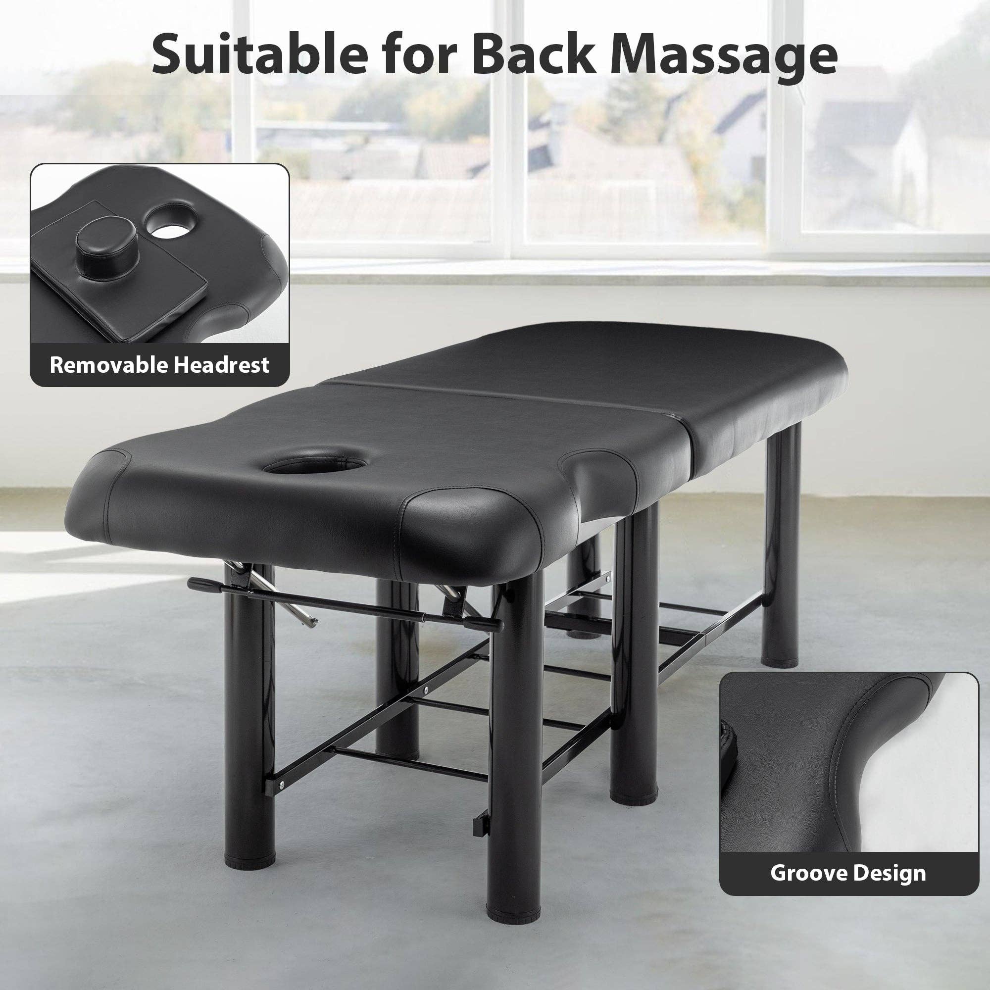 39F Inc. - Vente Chaises - Table de massage professionnelle noire avec rangement et appui-tête6