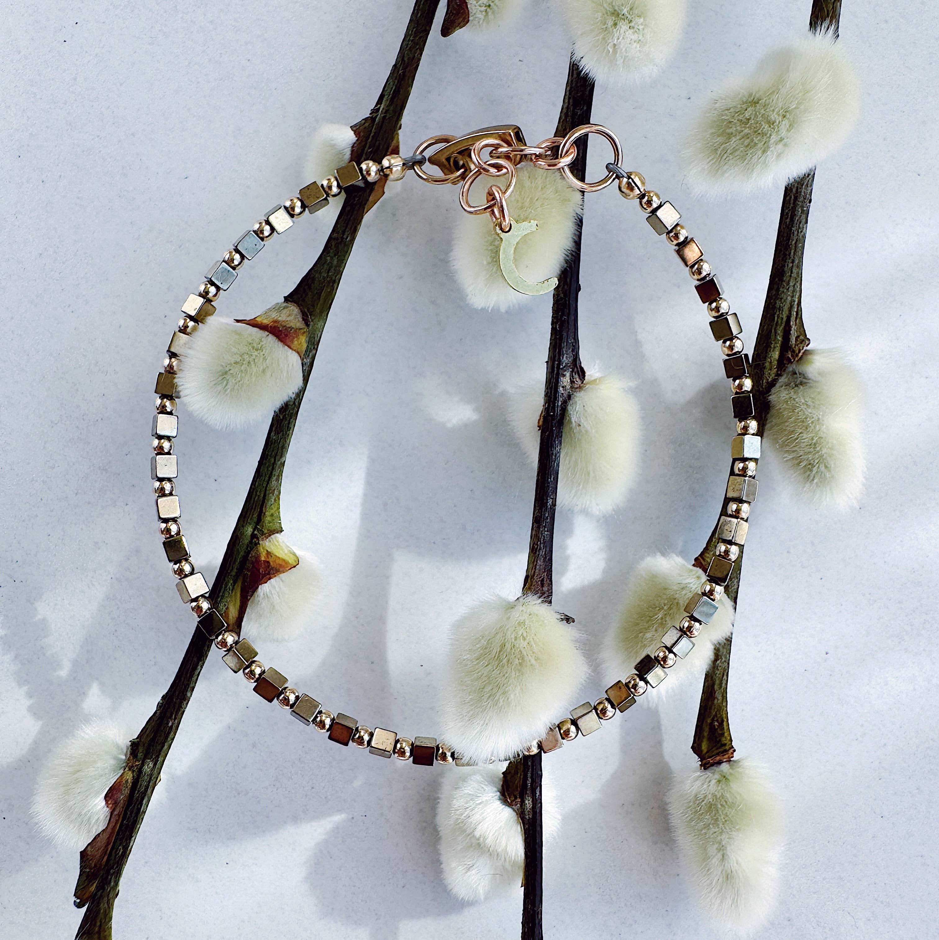 On the Lookout Jewelry - Wholesale Beaded Bracelet - Orbit Bracelet - Pyrite / 14K gold-fill1