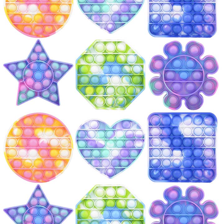 Curious Minds Toys - Wholesale Fidget Toy - Kids - Tie Dye Bubble Pop Fidget Toy Game-Push Bubble Wrap OT