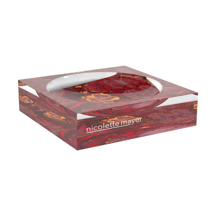 Agate Roccocco Acrylic Candy Catchall Dish for wholesale by Nicolette Mayer Collection
