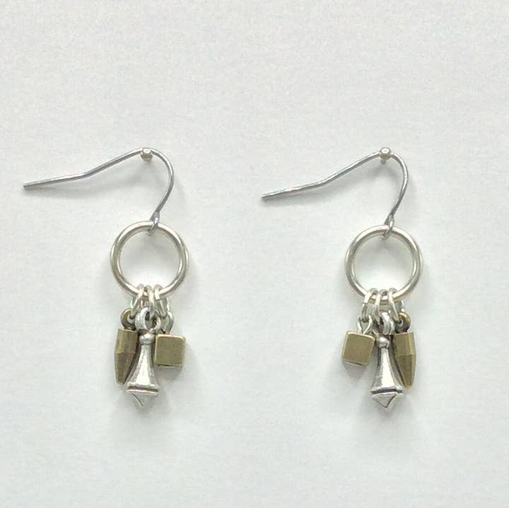 Geometric Mini Dangle Earrings - 3041b for wholesale by Alchemy Inc