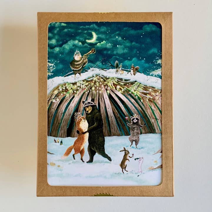 Jahna Vashti - Wholesale Season's Greetings Card - "Yuletide Enchantment" Boxed Holiday Christmas Cards / Sets of 6 or 121