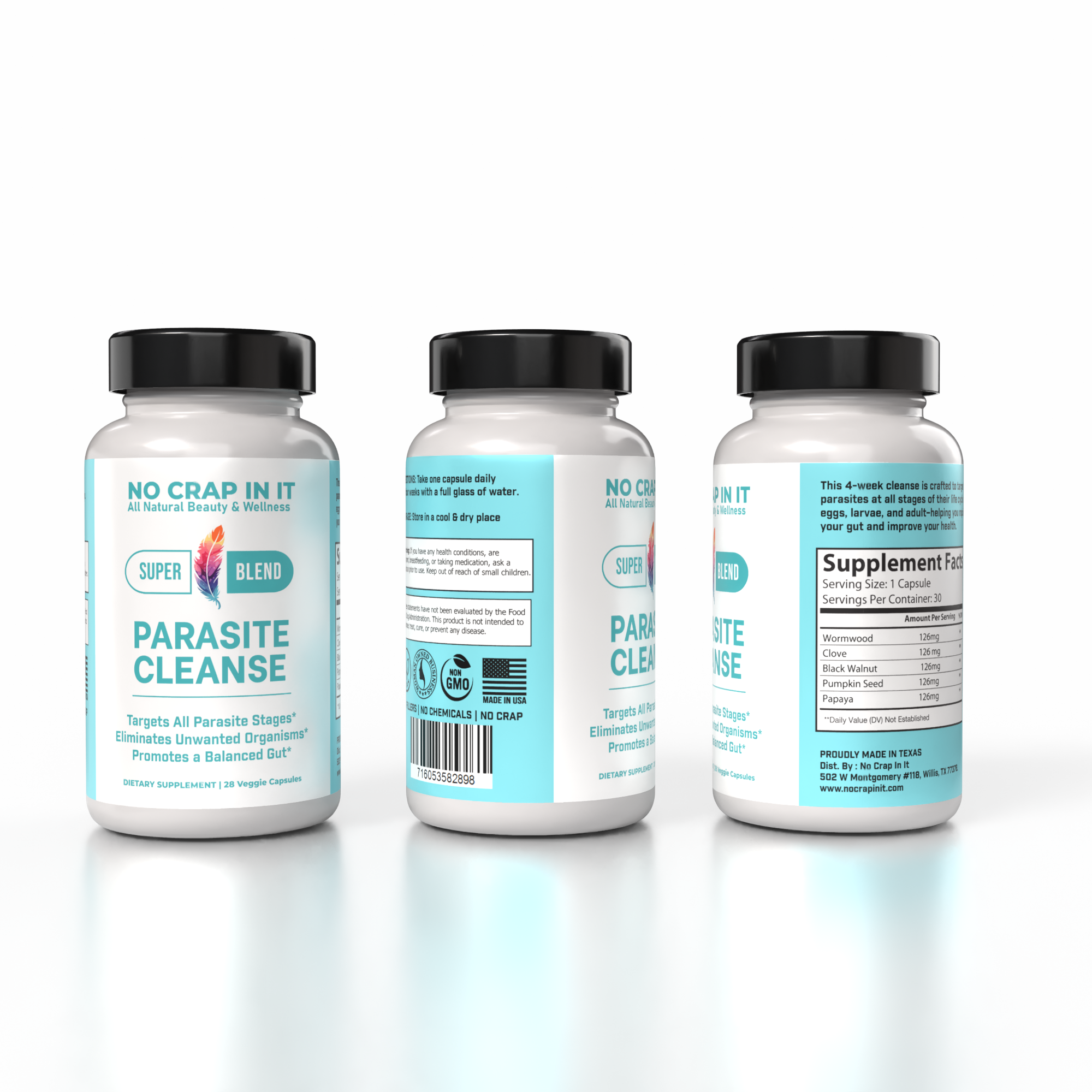 No Crap In It - Wholesale Oral Supplement/Vitamin - Parasite Cleanse 1