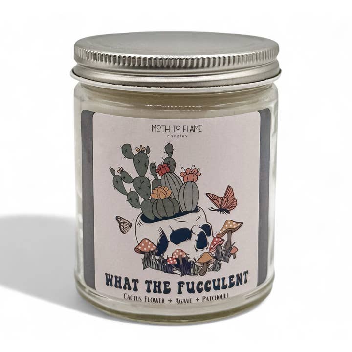 What the Fucculent – 7 oz Candle for wholesale by Moth to Flame Candles