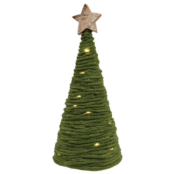 Bright Ideas - Venta al por mayor Decoración navideña - Árbol de Navidad de hilo verde con luces LED pequeño