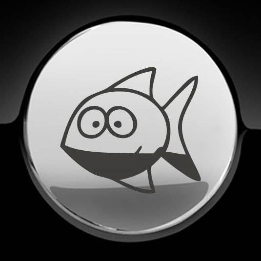 Funny Cartoon Fish Fuel Cap Cover Car Sticker for wholesale by WinsterCreations™