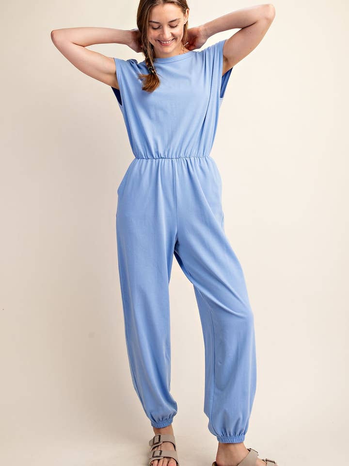 Rae Mode - Wholesale Jumpsuit - Women's - COTTON LYCRA OPEN BACK JUMPSUIT