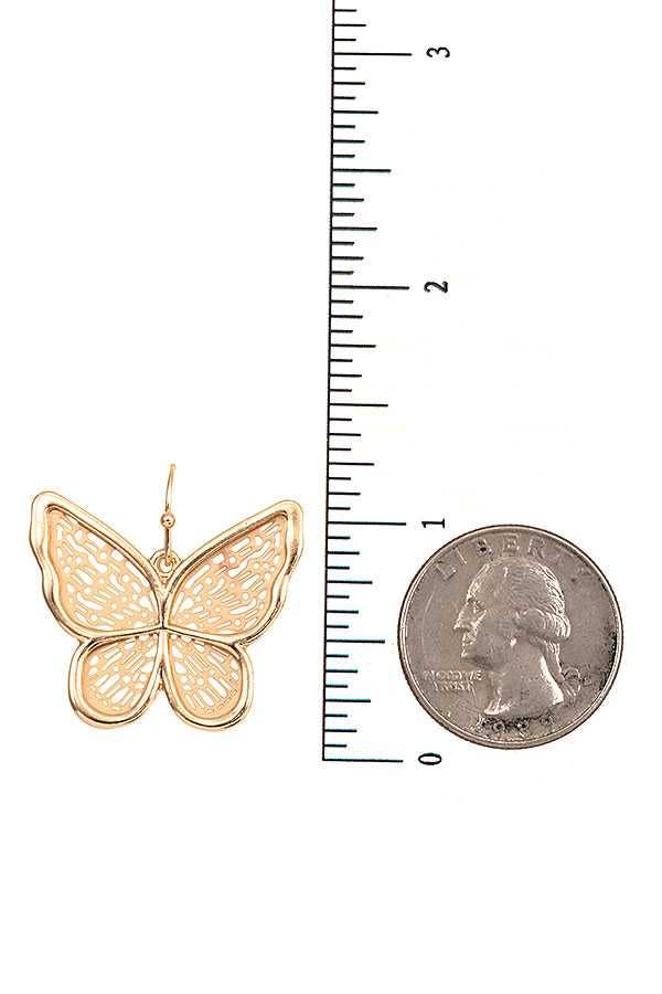 anbfashion – wholesale Dangle earrings – BUTTERFLY CUT OUT DANGLE EARRING 5491