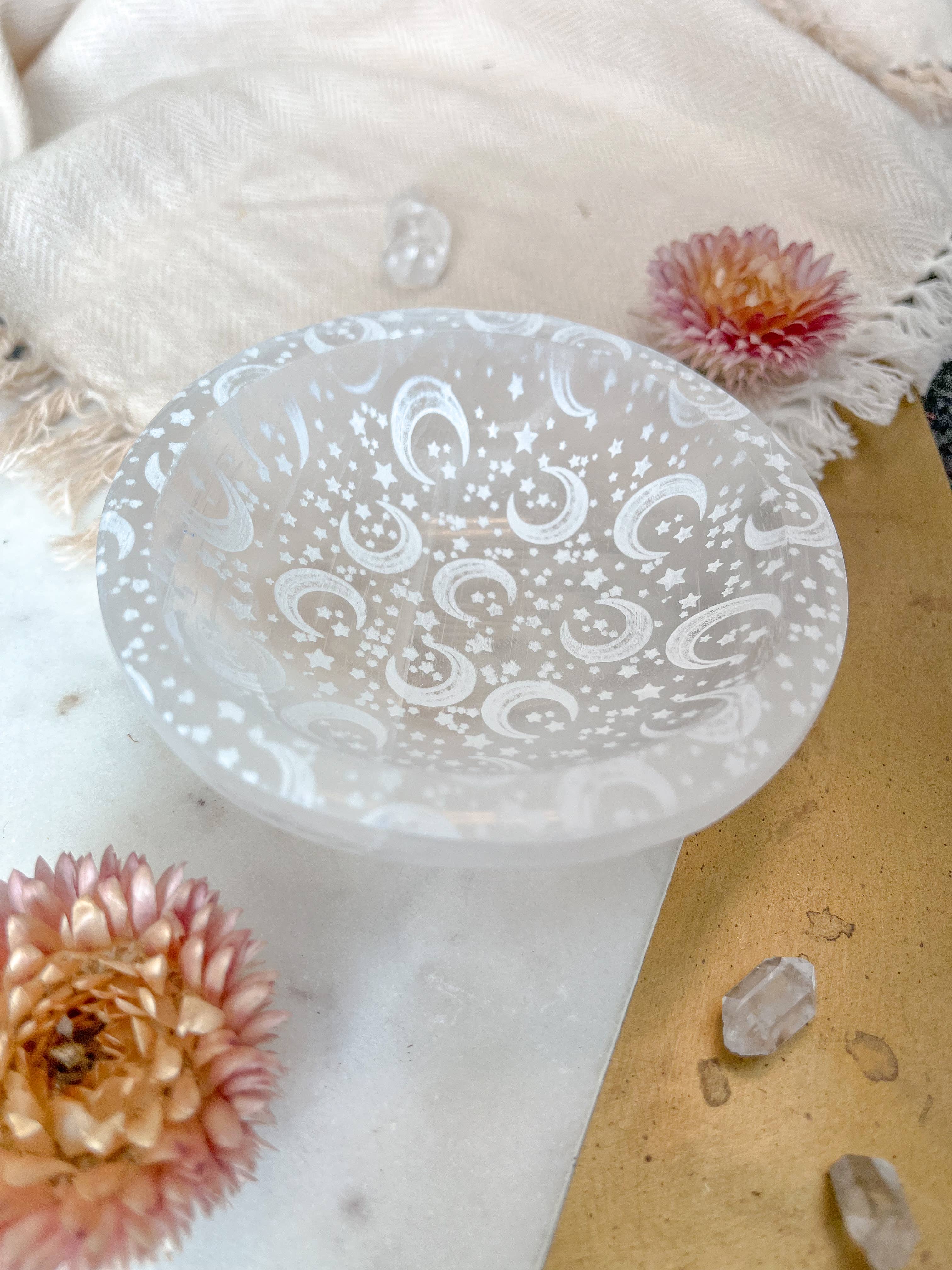 Fractalista Designs - Wholesale Jewelry Dish - Celestial Selenite Crystal Jewelry Bowl Trinket Dish3