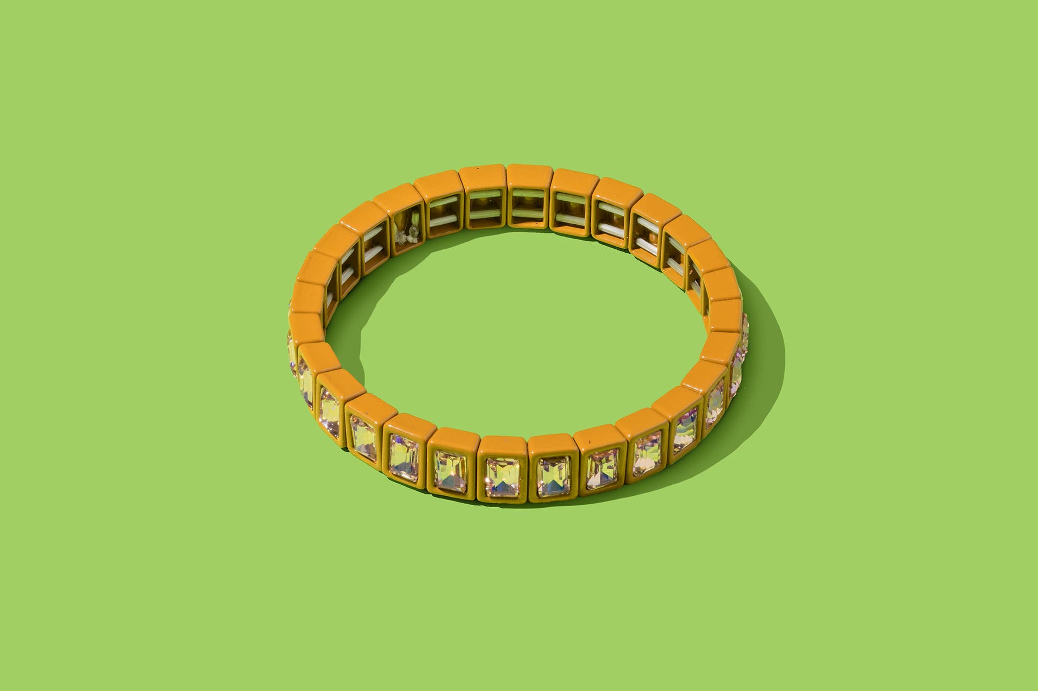 Taylor Elliott Designs - Wholesale Bangle Bracelet - Enamel Stretch Bracelet - Small Rectangle Stones - Penelope3