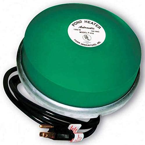 Farm Innovators P-418 Premium Cast Aluminum Floating Pond De-Icer, 1,250-Watt for wholesale by RodenticideCanada.com