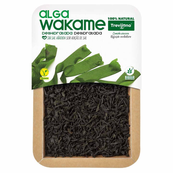 Trevijano - Vente Légumes secs/déshydratés - Aliments préparés Wakame Seaweed 50g Vegan