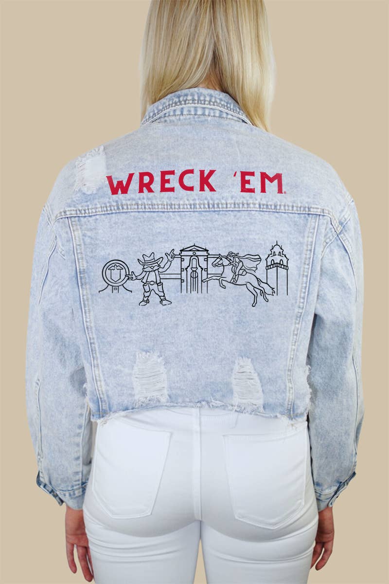Rivalry Runway - Wholesale Denim Jacket - Women's - Texas Tech Campus Classic Denim Jacket