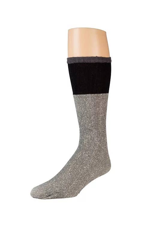 MB55 – wholesale Strumpor - Unisex – Grå W/Svart Toppar Del Bomull Termisk Diabetisk Str