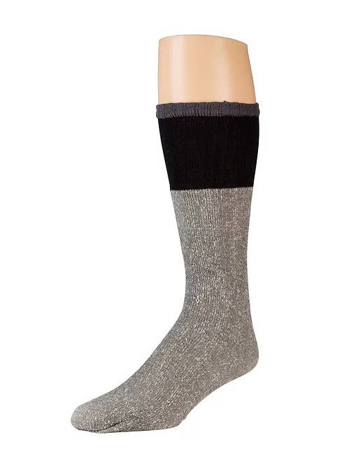 MB55 – wholesale Strumpor - Unisex – Grå W/Svart Toppar Del Bomull Termisk Diabetisk Str0