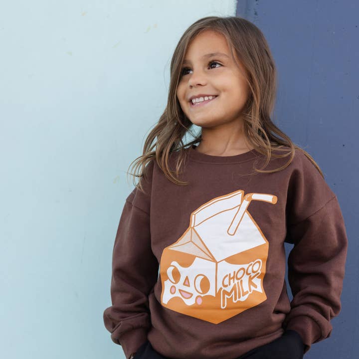 Kawaii Chocolate Milk Sweatshirt for wholesale by Whistle & Flute Clothing