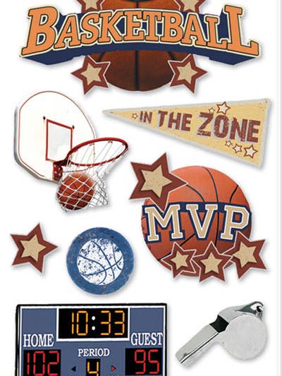 Adesivo dimensional de basquete por atacado de Paper House Productions
