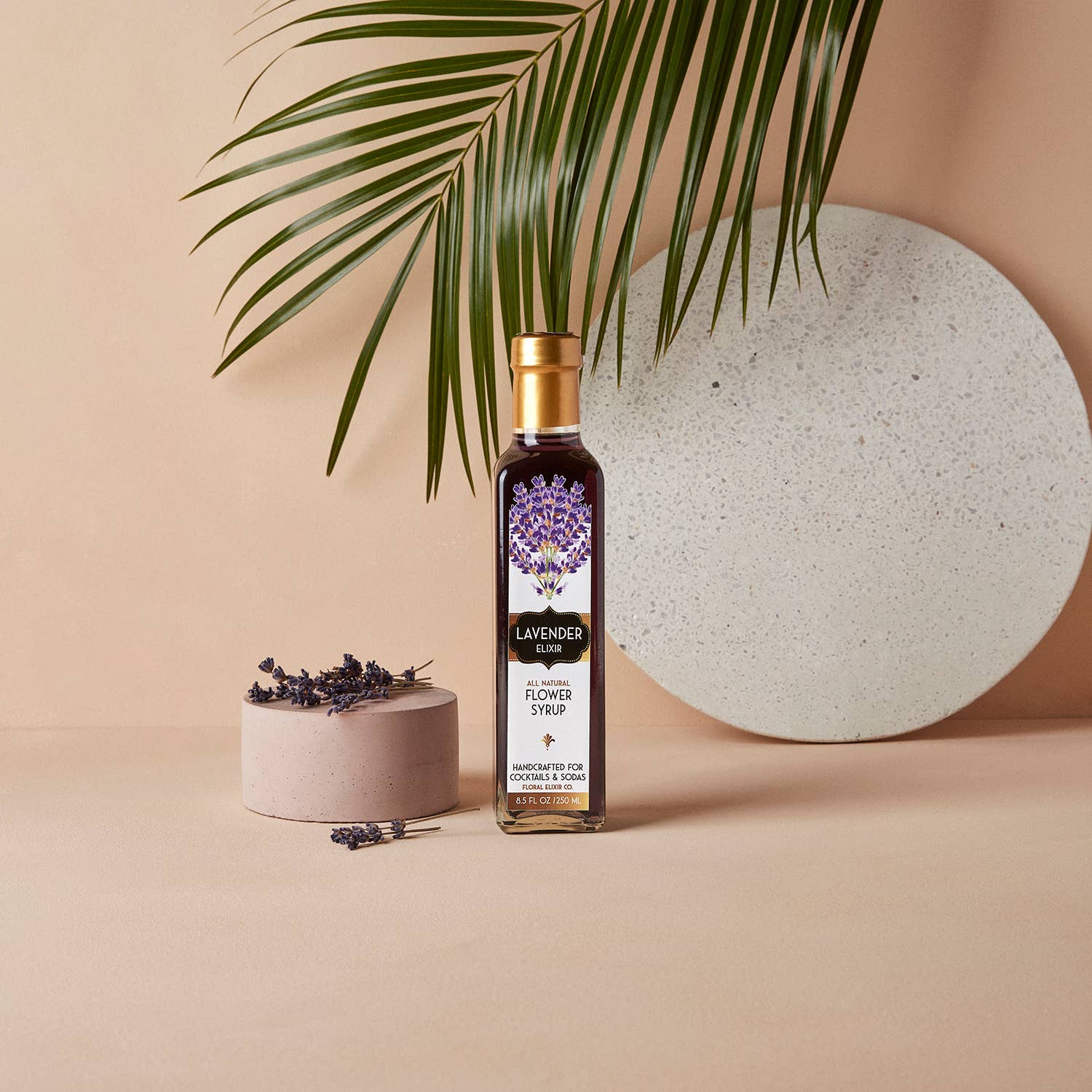 Floral Elixir Co. – Mistura de coquetel/xarope por atacado – Elixir de Lavanda. Xarope Natural para Coquetéis e Refrigerantes.
