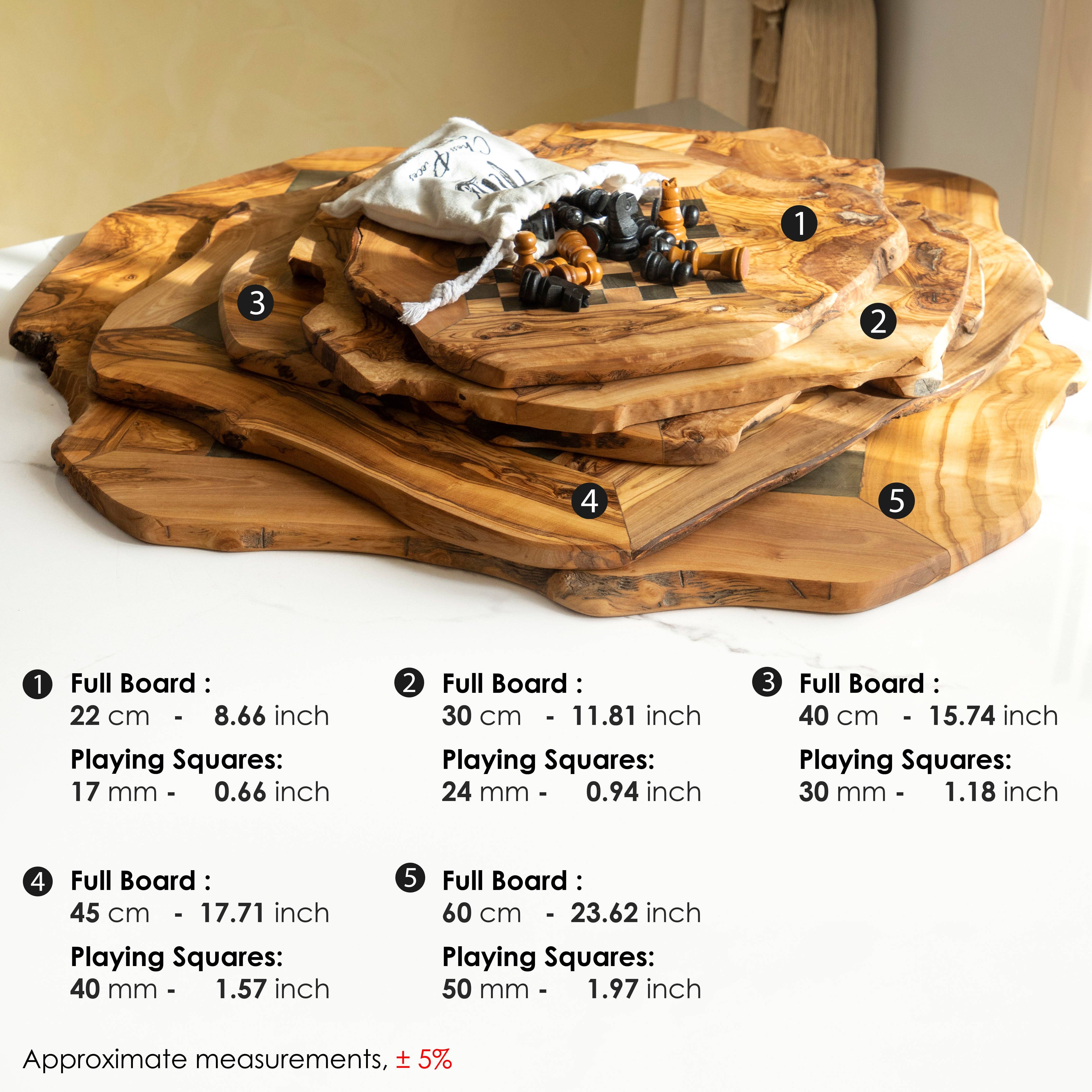 Krafts GmbH Olive Wood - Wholesale Board Game - Handmade Olive Wood Chessboard - Handmade Game & Decor1