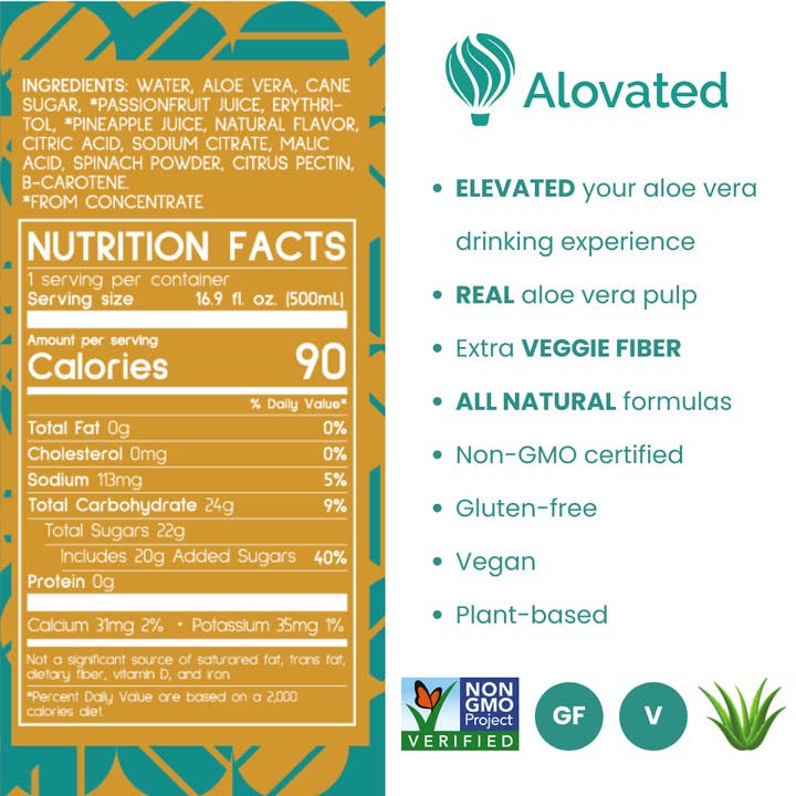 DaoHer Beverage - Wholesale Wellness Juice/Tonic - Alovated Tropical Fantasy Aloe Veggie Drink